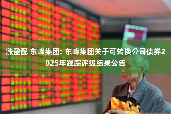 涨盈配 东峰集团: 东峰集团关于可转换公司债券2025年跟踪评级结果公告