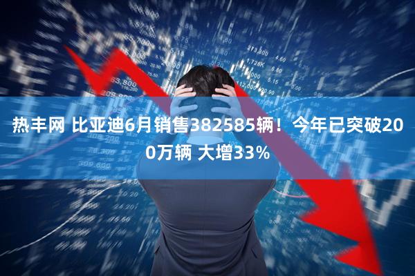 热丰网 比亚迪6月销售382585辆！今年已突破200万辆 大增33%